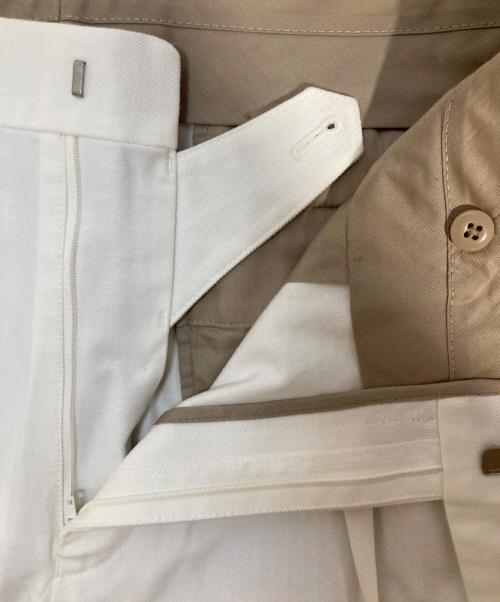 UNIVERSAL LANGUAGE（ユニバーサルランゲージ）UNIVERSAL LANGUAGE (ユニバーサルランゲージ) タックセミワイドストレートパンツ ホワイト サイズ:LLの古着・服飾アイテム