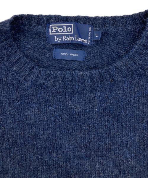 POLO RALPH LAUREN（ポロ・ラルフローレン）POLO RALPH LAUREN (ポロ・ラルフローレン) ワンポイントロゴニット ネイビー サイズ:Lの古着・服飾アイテム
