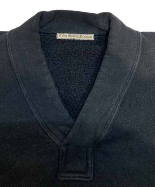 OLDE HOMESTEADER（オールド ホームステッダー）OLDE HOMESTEADER (オールド ホームステッダー) エクストラ コットン フリース Yネック スウェットシャツ ブラック サイズ:Lの古着・服飾アイテム