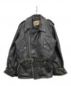 Schottショット）の古着「627レザーライダースジャケット」｜ブラック