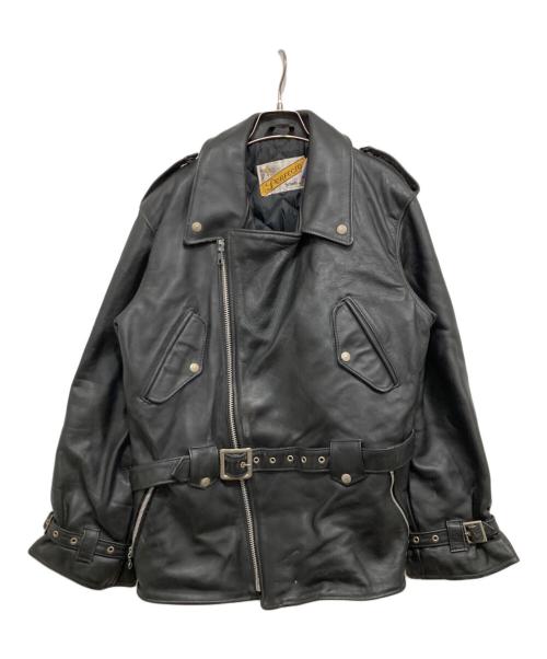 Schott（ショット）Schott (ショット) 627レザーライダースジャケット ブラック サイズ:40の古着・服飾アイテム