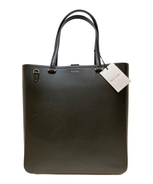 PAUL SMITH（ポールスミス）PAUL SMITH (ポールスミス) シグネチャーストライプトリムトートバッグ ブラックの古着・服飾アイテム