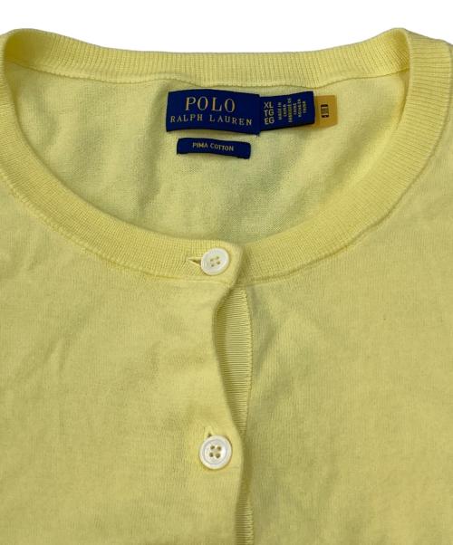 POLO RALPH LAUREN（ポロ・ラルフローレン）POLO RALPH LAUREN (ポロ・ラルフローレン) 半袖カーディガン イエロー サイズ:XLの古着・服飾アイテム