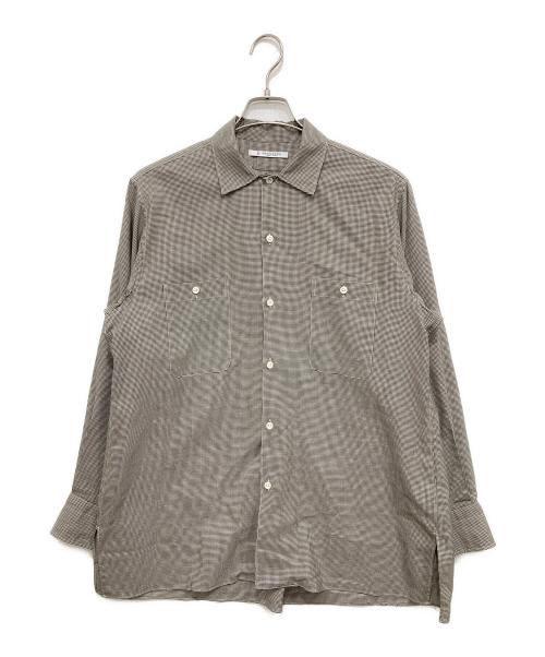 MAATEE&SONS（マーティーアンドサンズ）MAATEE&SONS (マーティーアンドサンズ) 千鳥格子レギュラーカラーシャツ ブラック サイズ:Mの古着・服飾アイテム