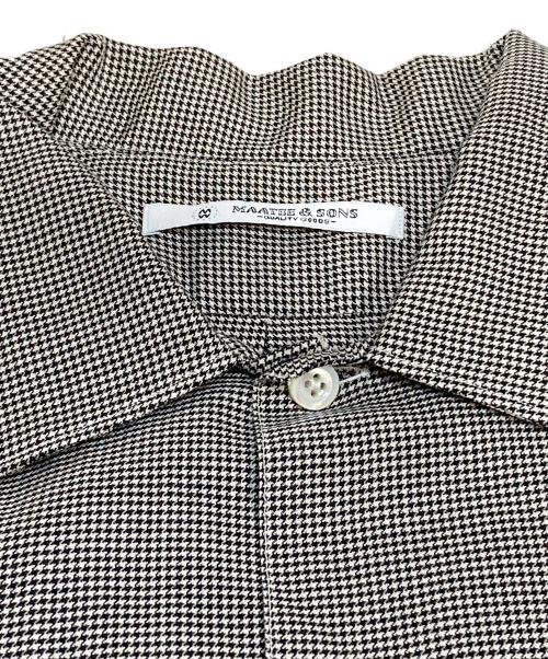 MAATEE&SONS（マーティーアンドサンズ）MAATEE&SONS (マーティーアンドサンズ) 千鳥格子レギュラーカラーシャツ ブラック サイズ:Mの古着・服飾アイテム