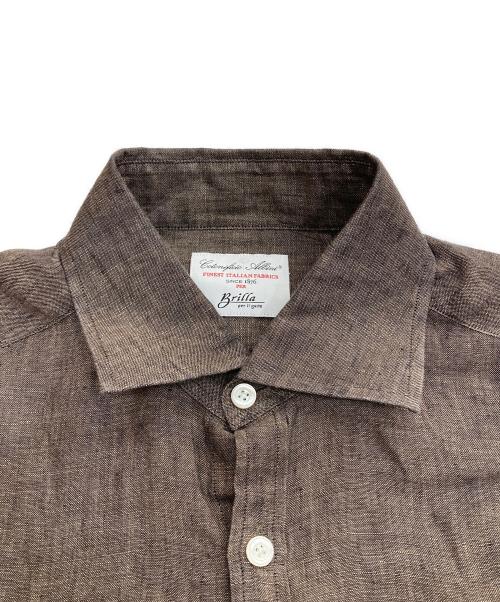 Brilla per il gusto（ブリッラ ペル イルグースト）Brilla per il gusto (ブリッラ ペル イルグースト) リネンシャツ ブラウン サイズ:不明の古着・服飾アイテム