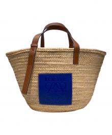 LOEWE（ロエベ）の古着「バスケットバッグL」｜ベージュ×ブルー