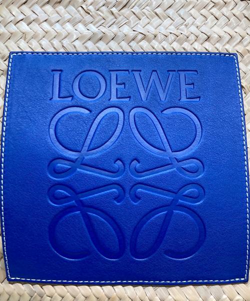LOEWE（ロエベ）LOEWE (ロエベ) バスケットバッグL ベージュ×ブルーの古着・服飾アイテム