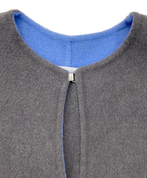 FRAY ID（フレイ アイディー）FRAY ID (フレイ アイディー) カシミヤ混BALLIリバーコート グレー サイズ:0(S)の古着・服飾アイテム