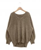 Loungedressラウンジドレス）の古着「FURカシミヤVニット」｜ブラウン