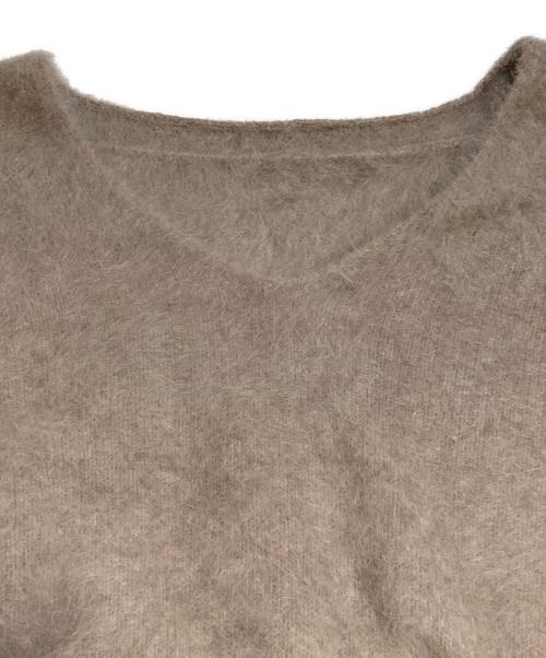Loungedress（ラウンジドレス）Loungedress (ラウンジドレス) FURカシミヤVニット ブラウン サイズ:FREEの古着・服飾アイテム