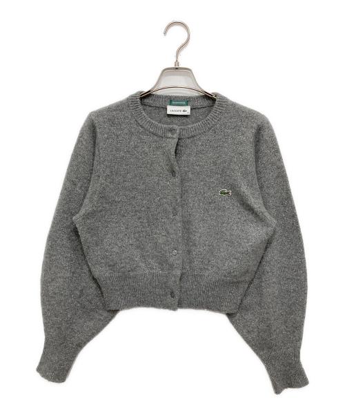 LACOSTE（ラコステ）LACOSTE (ラコステ) Snidel (スナイデル) ラメニットカーディガン グレー サイズ:36(S相当)の古着・服飾アイテム
