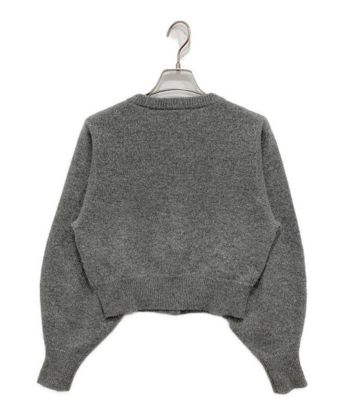 LACOSTE（ラコステ）LACOSTE (ラコステ) Snidel (スナイデル) ラメニットカーディガン グレー サイズ:36(S相当)の古着・服飾アイテム