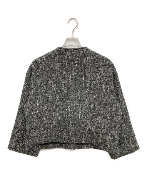 Loungedress（ラウンジドレス）Loungedress (ラウンジドレス) ノーカラーツイードジャケット ブラック サイズ:freeの古着・服飾アイテム