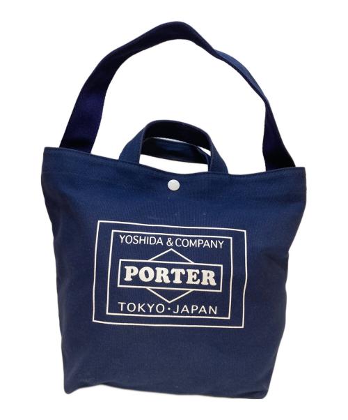 PORTER（ポーター）PORTER (ポーター) URBAN RESEARCH (アーバンリサーチ) 2WAYキャンバスバッグ ネイビーの古着・服飾アイテム