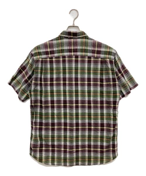 GOODENOUGH（グッドグリーフ）GOODENOUGH (グッドイナフ) 半袖チェックシャツ グリーン×パープル サイズ:XLの古着・服飾アイテム