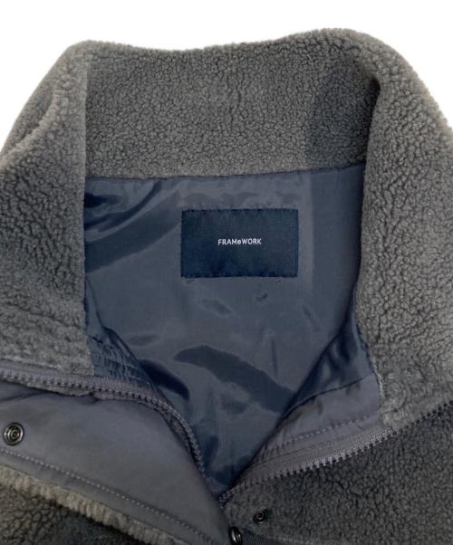 FRAMeWORK（フレームワーク）FRAMeWORK (フレームワーク) ウールボアスタンドブルゾン グレー サイズ:Mの古着・服飾アイテム
