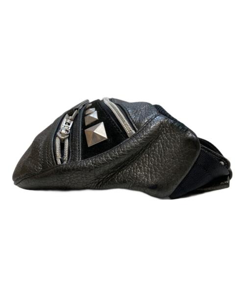 MSPC（エムエピーシー）MSPC (エムエピーシー) スタッズ×レザーウエストバッグ グレーの古着・服飾アイテム