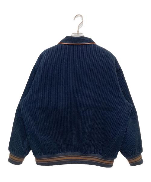 skookum（スクーカム）skookum (スクーカム) JOURNAL STANDARD relume (ジャーナルスタンダード レリューム) コーデュロイスタジアムジャケット ネイビー サイズ:Lの古着・服飾アイテム