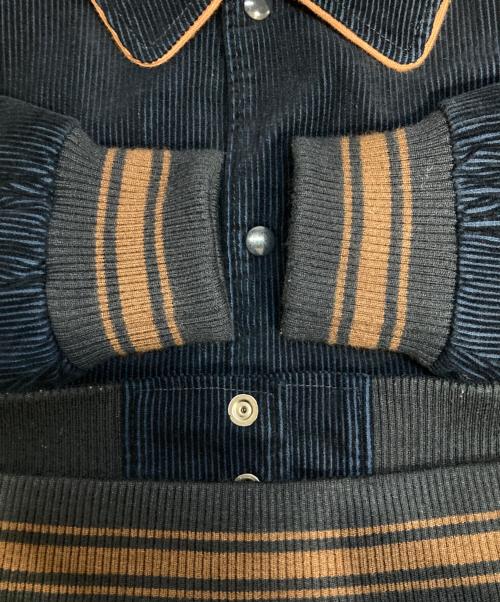 skookum（スクーカム）skookum (スクーカム) JOURNAL STANDARD relume (ジャーナルスタンダード レリューム) コーデュロイスタジアムジャケット ネイビー サイズ:Lの古着・服飾アイテム