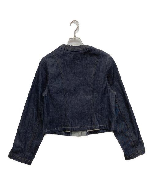 anuans（アニュアンス）anuans (アニュアンス) ノーカラーデニムジャケット インディゴ サイズ:Mの古着・服飾アイテム