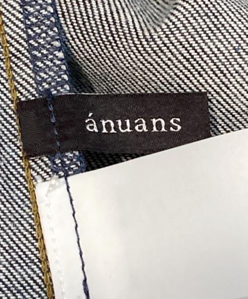 anuans（アニュアンス）anuans (アニュアンス) ノーカラーデニムジャケット インディゴ サイズ:Mの古着・服飾アイテム