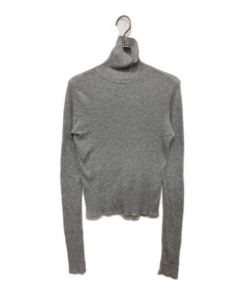 MIESROHE（ミースロエ）MIESROHE (ミースロエ) シアーリブタートルニット グレー サイズ:Fの古着・服飾アイテム