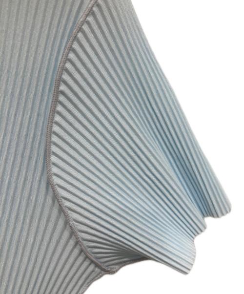 todo kotohayokozawa（トゥードゥー コトハヨコザワ）todo kotohayokozawa (トゥードゥー コトハヨコザワ) HIGHNECK TINY TOP/プリーツハイネックカットソー スカイブルー サイズ:Fの古着・服飾アイテム