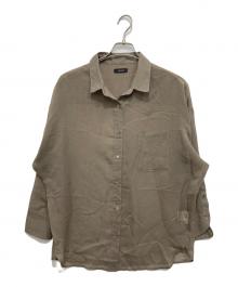 anuans（アニュアンス）の古着「ミニマルシアーオーバーシャツ」｜ベージュ