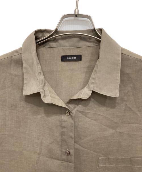 anuans（アニュアンス）anuans (アニュアンス) ミニマルシアーオーバーシャツ ベージュ サイズ:Fの古着・服飾アイテム