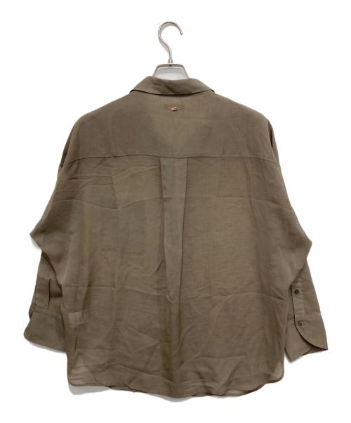 anuans（アニュアンス）anuans (アニュアンス) ミニマルシアーオーバーシャツ ベージュ サイズ:Fの古着・服飾アイテム