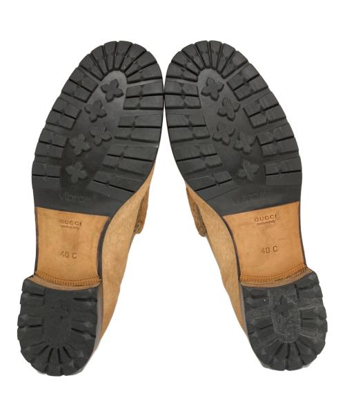 GUCCI（グッチ）GUCCI (グッチ) ホースビットハラコローファー ベージュ サイズ:25cmの古着・服飾アイテム