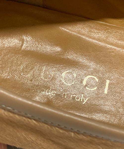 GUCCI（グッチ）GUCCI (グッチ) ホースビットハラコローファー ベージュ サイズ:25cmの古着・服飾アイテム