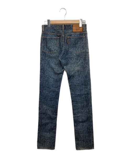 Hysteric Glamour（ヒステリックグラマー）Hysteric Glamour (ヒステリックグラマー) パイソン柄デニムパンツ ネイビー サイズ:SSの古着・服飾アイテム