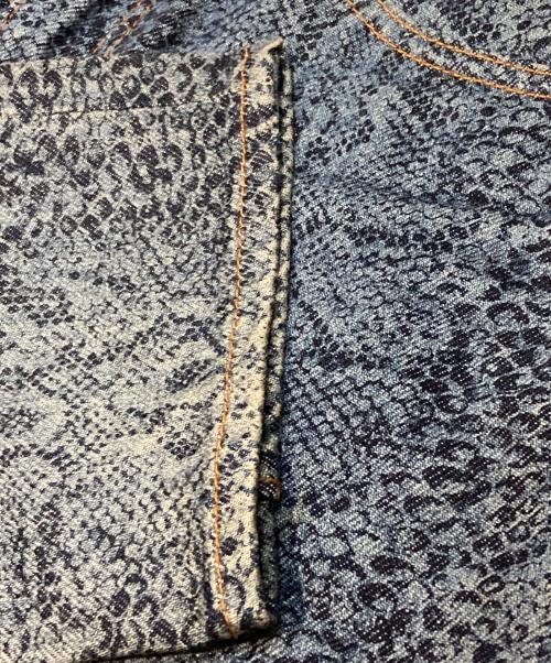 Hysteric Glamour（ヒステリックグラマー）Hysteric Glamour (ヒステリックグラマー) パイソン柄デニムパンツ ネイビー サイズ:SSの古着・服飾アイテム