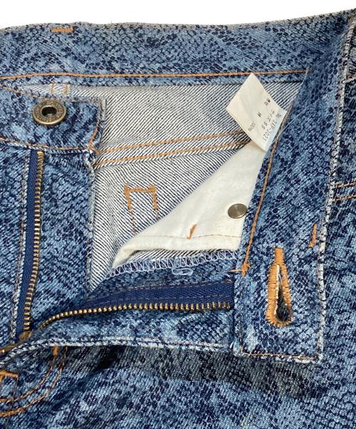 Hysteric Glamour（ヒステリックグラマー）Hysteric Glamour (ヒステリックグラマー) パイソン柄デニムパンツ ネイビー サイズ:SSの古着・服飾アイテム