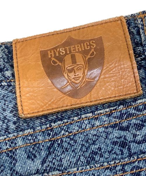 Hysteric Glamour（ヒステリックグラマー）Hysteric Glamour (ヒステリックグラマー) パイソン柄デニムパンツ ネイビー サイズ:SSの古着・服飾アイテム