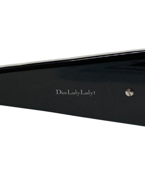 Christian Dior（クリスチャン ディオール）Christian Dior (クリスチャン ディオール) カナージュスクエアサングラス ブラック×ホワイト サイズ:56□18 135の古着・服飾アイテム