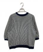 45Rフォーティファイブ・アール）の古着「ヒッコリー天竺のパフTシャツ」｜インディゴ×ホワイト