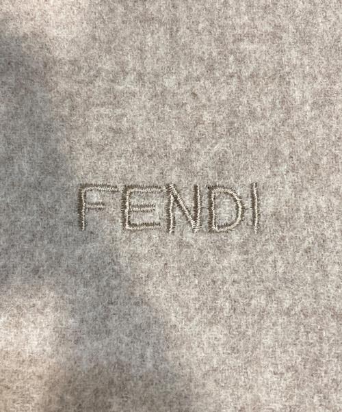 FENDI（フェンディ）FENDI (フェンディ) ウールカシミヤマフラー ベージュの古着・服飾アイテム