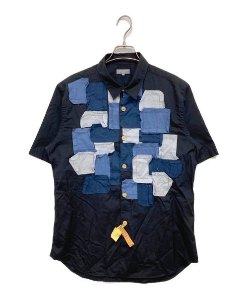 COMME des GARCONS HOMME（コムデギャルソン オム）COMME des GARCONS HOMME (コムデギャルソン オム) 半袖シャツ ネイビー サイズ:Lの古着・服飾アイテム