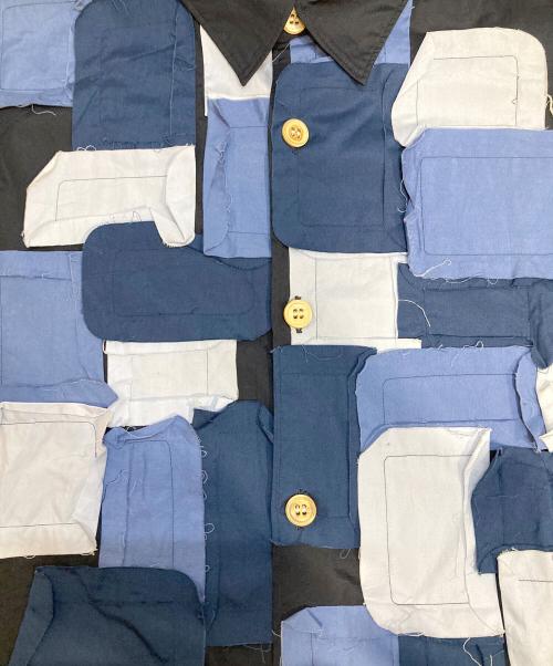 COMME des GARCONS HOMME（コムデギャルソン オム）COMME des GARCONS HOMME (コムデギャルソン オム) 半袖シャツ ネイビー サイズ:Lの古着・服飾アイテム