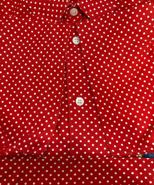 COMME des GARCONS HOMME PLUS（コムデギャルソンオムプリュス）COMME des GARCONS HOMME PLUS (コムデギャルソンオムプリュス) 水玉半袖シャツ レッド サイズ:Sの古着・服飾アイテム