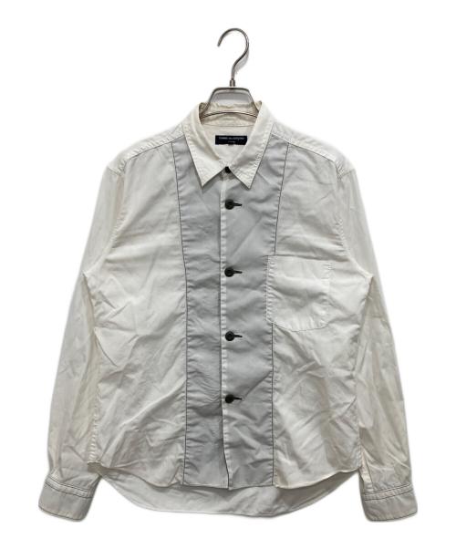 COMME des GARCONS HOMME（コムデギャルソン オム）COMME des GARCONS HOMME (コムデギャルソン オム) ナイロン切替長袖シャツ ホワイト サイズ:Sの古着・服飾アイテム