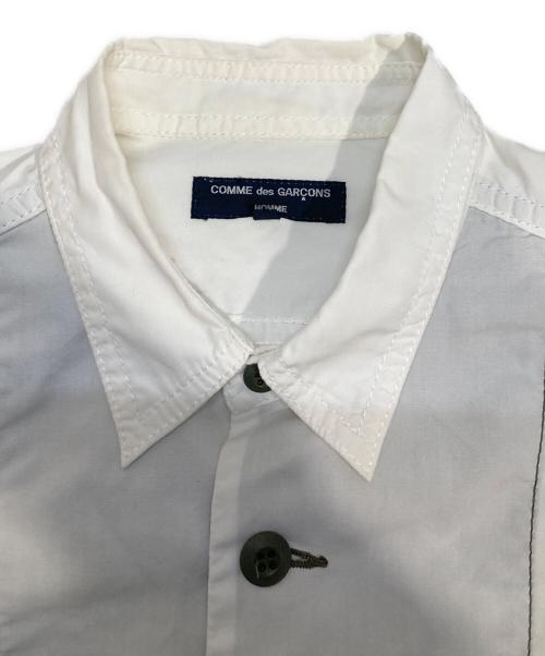 COMME des GARCONS HOMME（コムデギャルソン オム）COMME des GARCONS HOMME (コムデギャルソン オム) ナイロン切替長袖シャツ ホワイト サイズ:Sの古着・服飾アイテム
