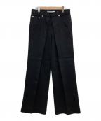 JOHN LAWRENCE SULLIVANジョン ローレンス サリバン）の古着「RIGID DENIM WIDE PANTS」｜ブラック
