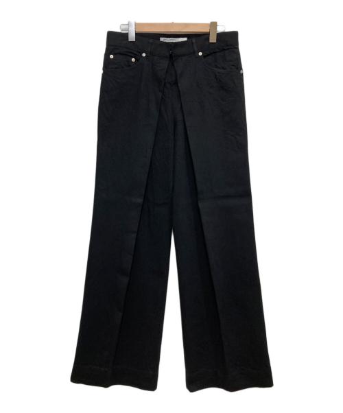 JOHN LAWRENCE SULLIVAN（ジョン ローレンス サリバン）JOHN LAWRENCE SULLIVAN (ジョン ローレンス サリバン) RIGID DENIM WIDE PANTS ブラック サイズ:48(L相当)の古着・服飾アイテム