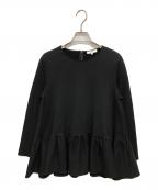 YORIヨリ）の古着「ぬくぬくヘムフリルブラウス」｜ブラック