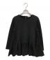 YORI（ヨリ）の古着「ぬくぬくヘムフリルブラウス」｜ブラック