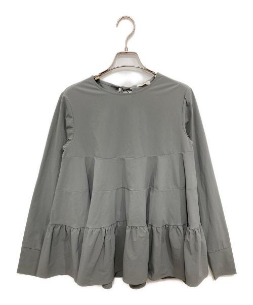 YORI（ヨリ）YORI (ヨリ) 撥水ティアードブラウス グレー サイズ:Freeの古着・服飾アイテム
